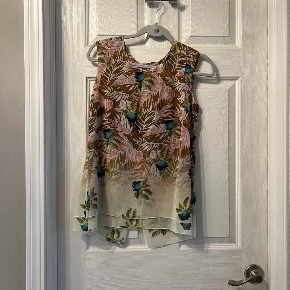 Cabi Tropical Sleeveless Blouse